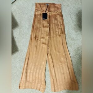 STELEN Eva Wide Leg Satin Pants - Blush- NWT- Size S